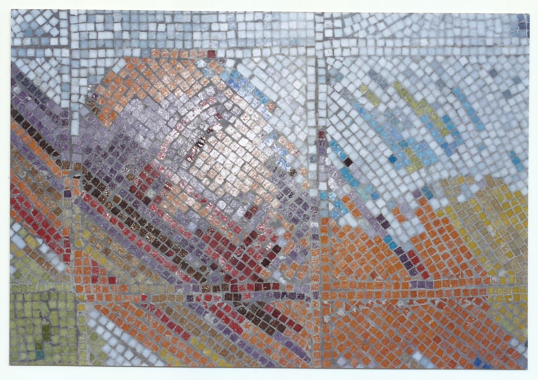 Fragmento del mural realizado en el natatorio de la UNSJ por Leonor Rigau de Carrieri en 1982